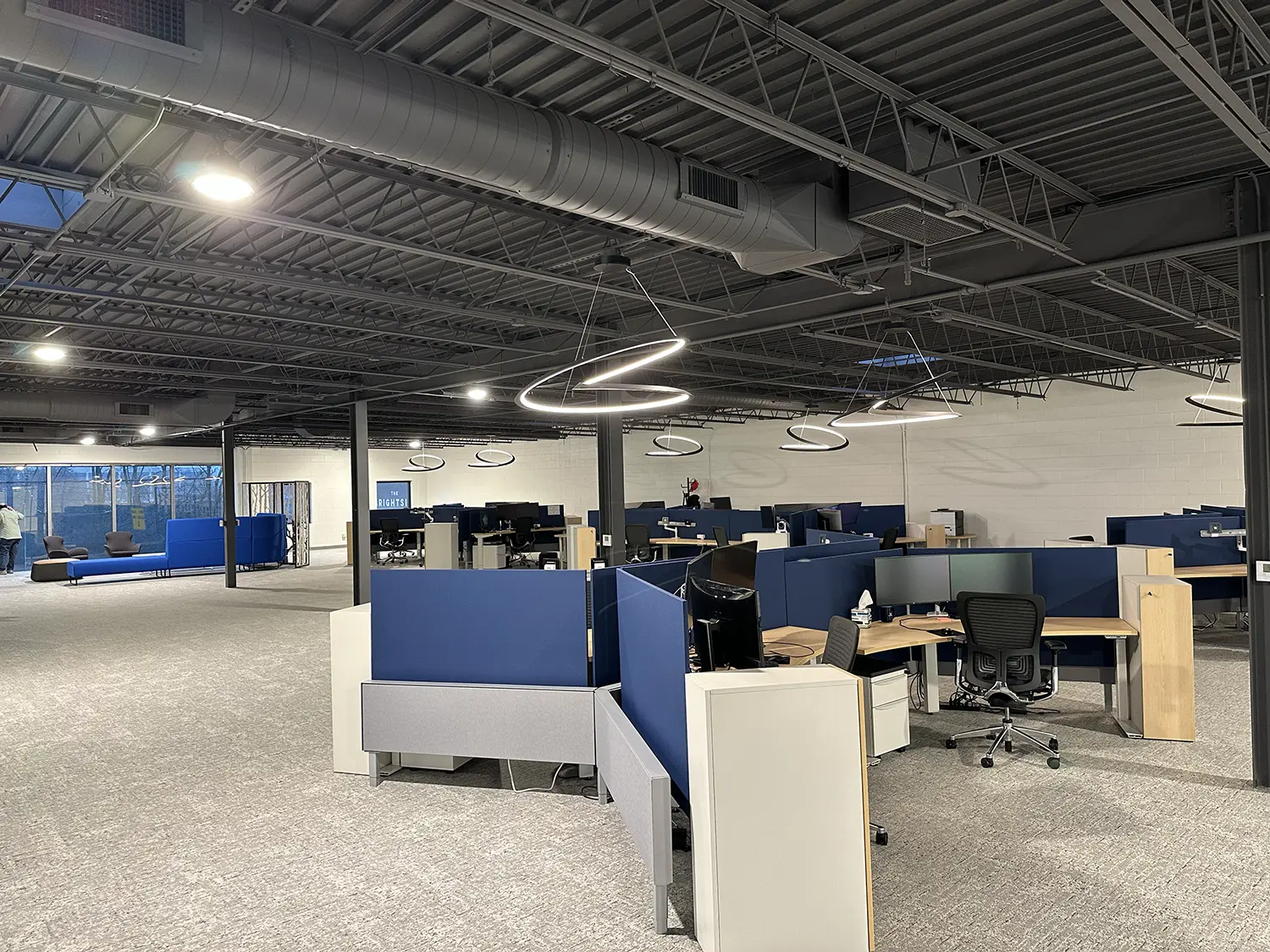 Ping IT Services open space office cubicle area design